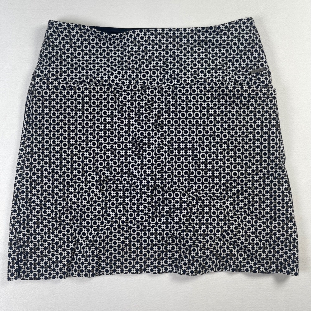 S.C. & Co. Skort Women Medium M Navy Blue White Geometric Print Athletic Tennis